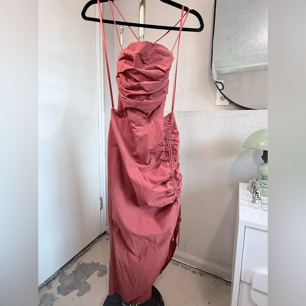 NWT - Strappy Midi Dress in Rust - Size Medium - Picture 5 of 11